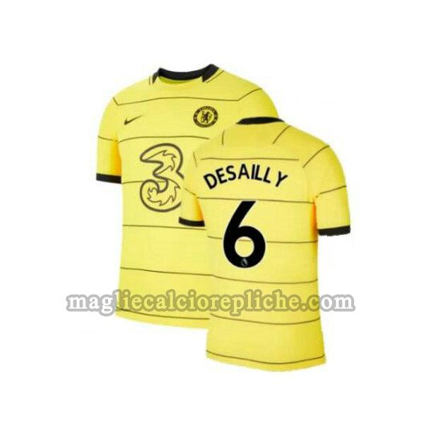 terza maglie calcio chelsea 2021 2022 desailly 6 giallo