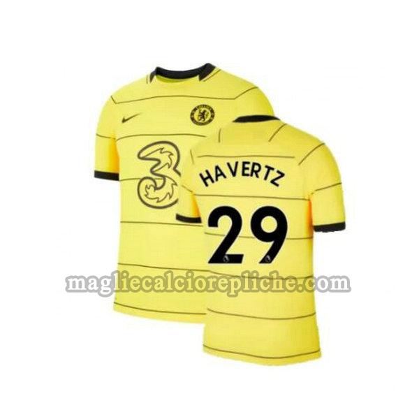 terza maglie calcio chelsea 2021 2022 havertz 29 giallo