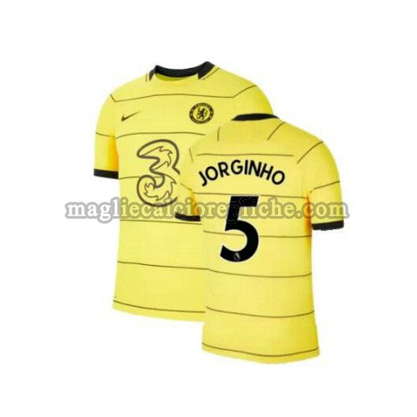 terza maglie calcio chelsea 2021 2022 jorginho 5 giallo
