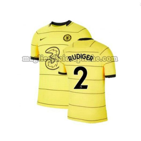 terza maglie calcio chelsea 2021 2022 rudiger 2 giallo