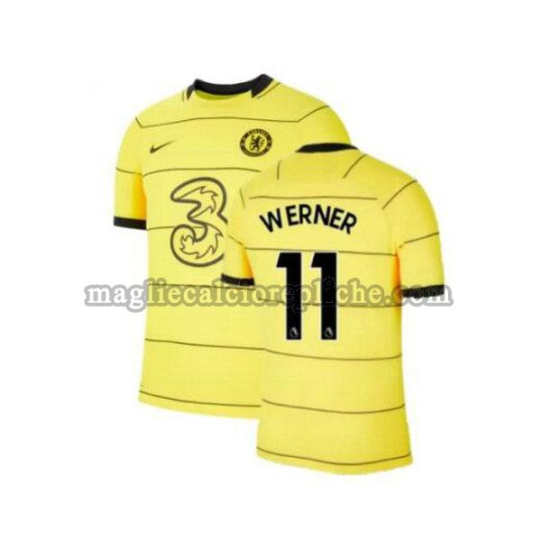 terza maglie calcio chelsea 2021 2022 werner 11 giallo