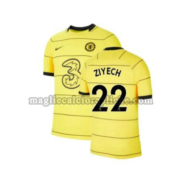 terza maglie calcio chelsea 2021 2022 ziyech 22 giallo