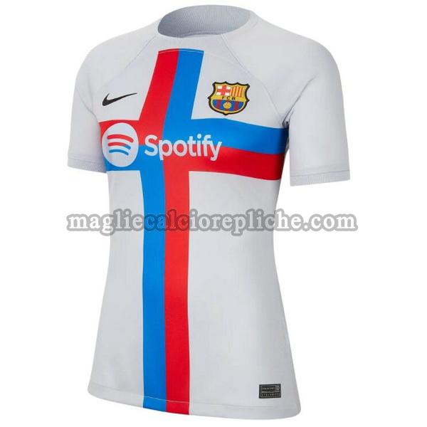 terza maglie calcio donna barcellona 2022 2023 bianco