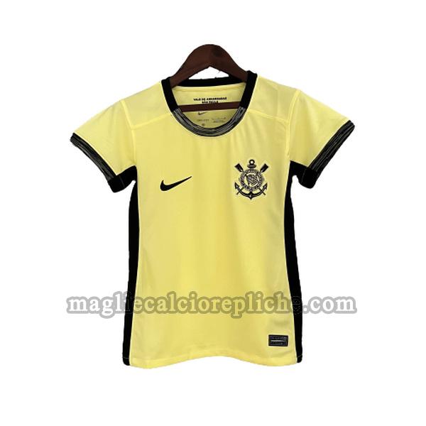 terza maglie calcio donna corinthians paulista 2023 2024 giallo