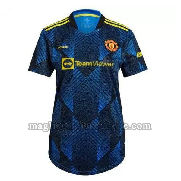 terza maglie calcio donna manchester united 2021 2022 blu