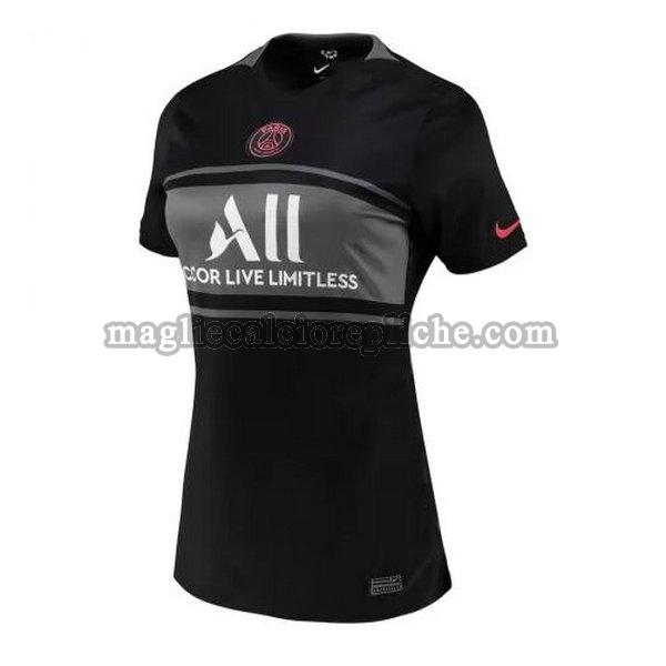 terza maglie calcio donna psg 2021 2022 nero