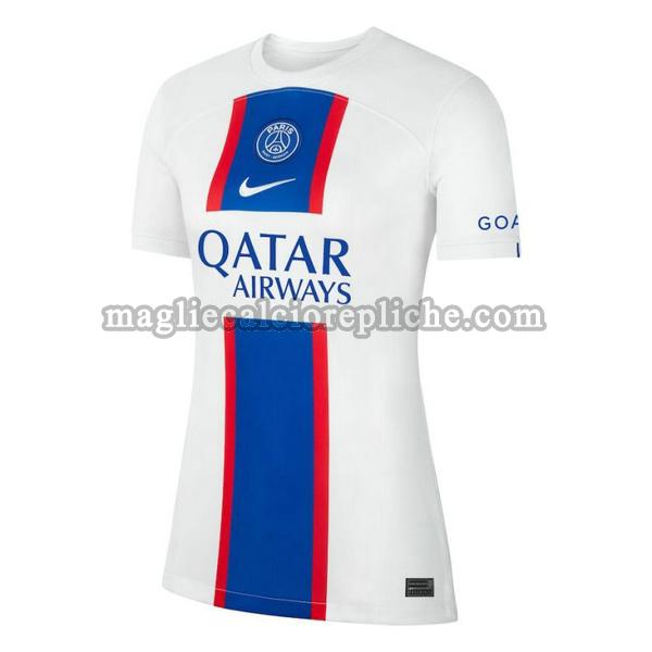 terza maglie calcio donna psg 2022 2023 bianco