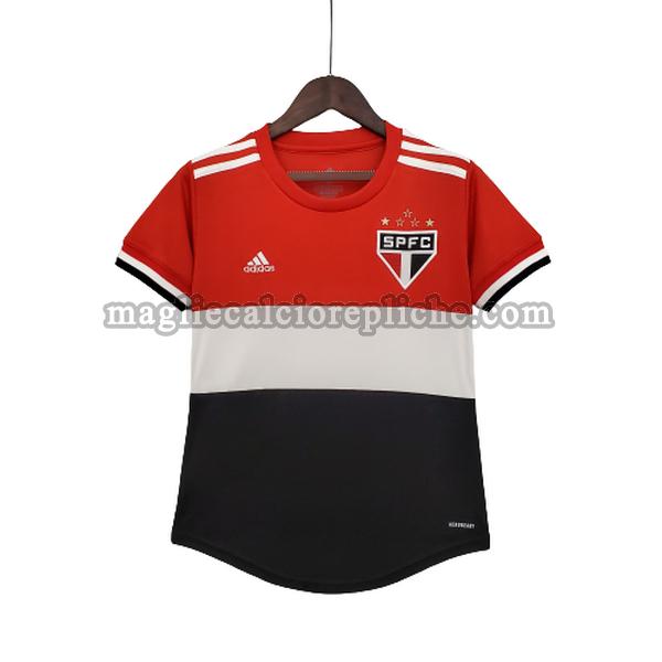 terza maglie calcio donna san paolo 2021 2022 rosso bianco nero