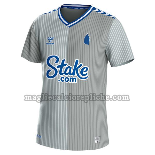 terza maglie calcio everton 2023 2024 thailandia grigio