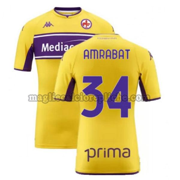 terza maglie calcio fiorentina 2021 2022 amrabat 34 giallo