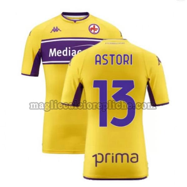 terza maglie calcio fiorentina 2021 2022 astori 13 giallo