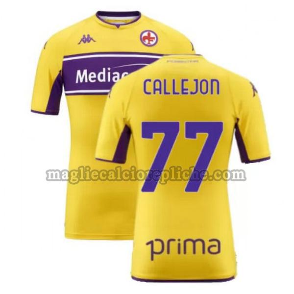 terza maglie calcio fiorentina 2021 2022 callejon 77 giallo