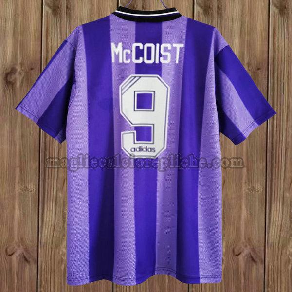 terza maglie calcio glasgow rangers 1994-1995 mccoist 9 porpora