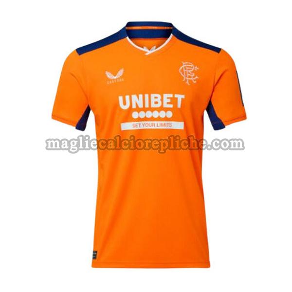 terza maglie calcio glasgow rangers 2022 2023 thailandia arancione