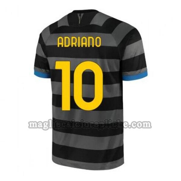 terza maglie calcio inter 2020-2021 adriano 10 grigio