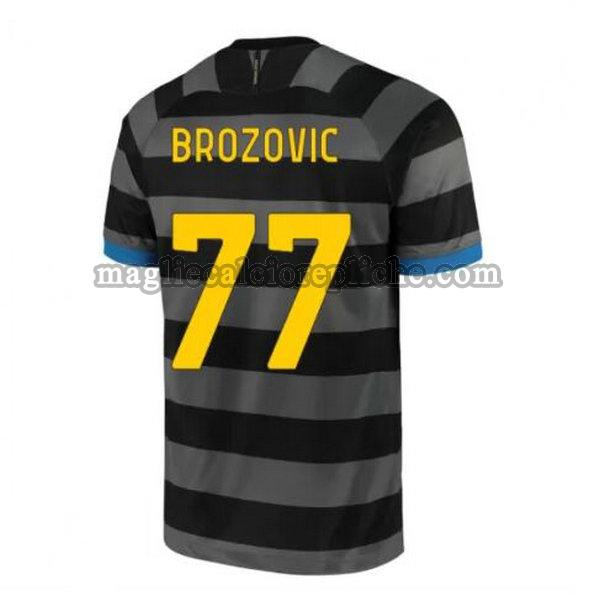 terza maglie calcio inter 2020-2021 brozovic 77 grigio