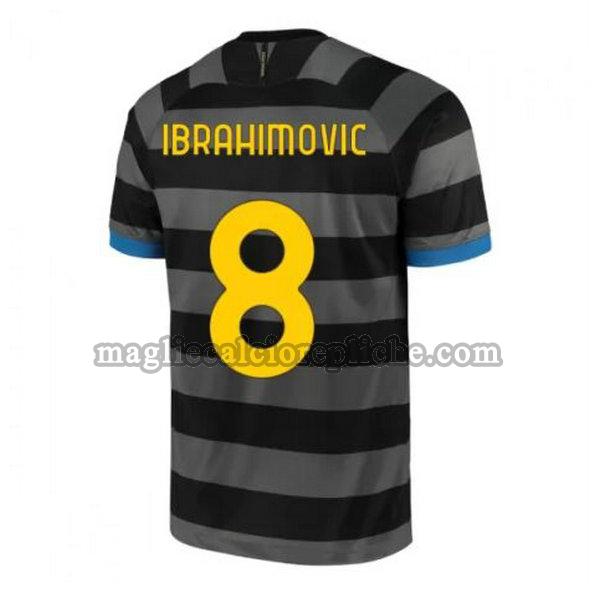 terza maglie calcio inter 2020-2021 ibrahimovic 8 grigio