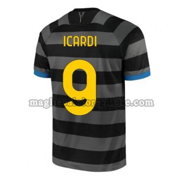 terza maglie calcio inter 2020-2021 icardi 9 grigio