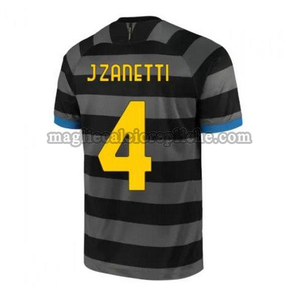 terza maglie calcio inter 2020-2021 j.zanetti 4 grigio