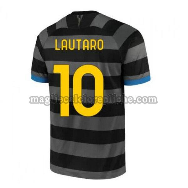 terza maglie calcio inter 2020-2021 lautaro 10 grigio