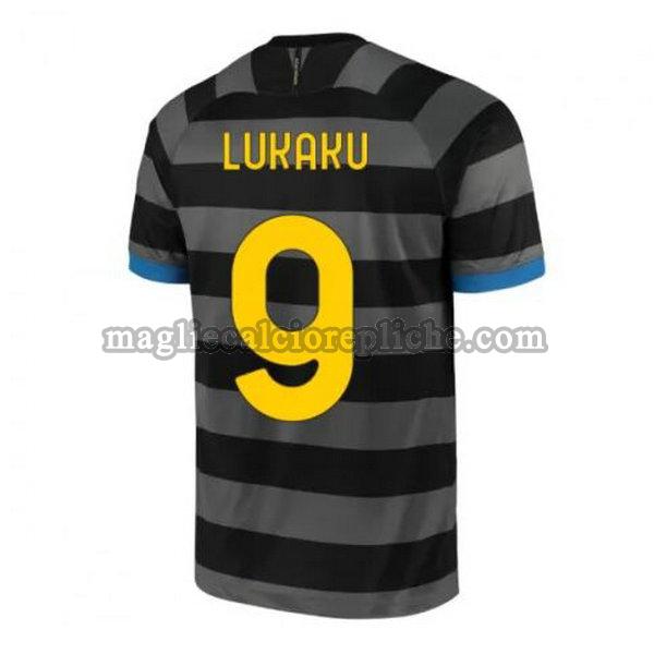 terza maglie calcio inter 2020-2021 lukaku 9 grigio