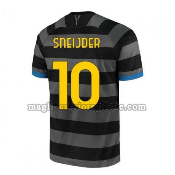 terza maglie calcio inter 2020-2021 sneijder 10 grigio