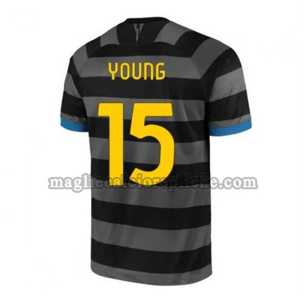 terza maglie calcio inter 2020-2021 young 15 grigio