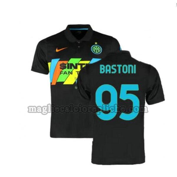 terza maglie calcio inter 2021 2022 bastoni 95 nero