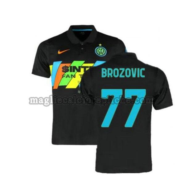 terza maglie calcio inter 2021 2022 brozovic 77 nero