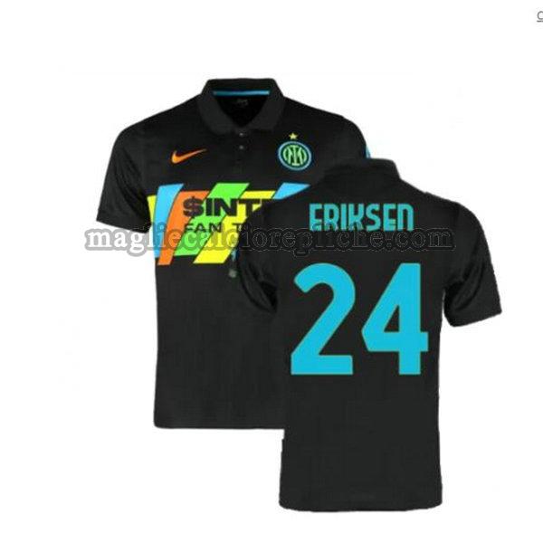 terza maglie calcio inter 2021 2022 eriksen 24 nero