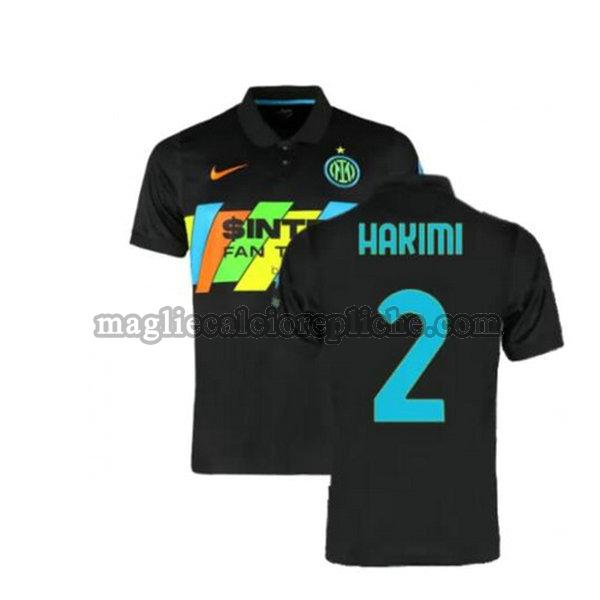 terza maglie calcio inter 2021 2022 hakimi 2 nero