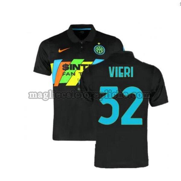 terza maglie calcio inter 2021 2022 vieri 32 nero