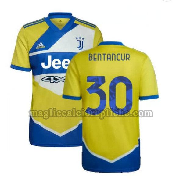 terza maglie calcio juventus 2021 2022 bentancur 30 giallo blu