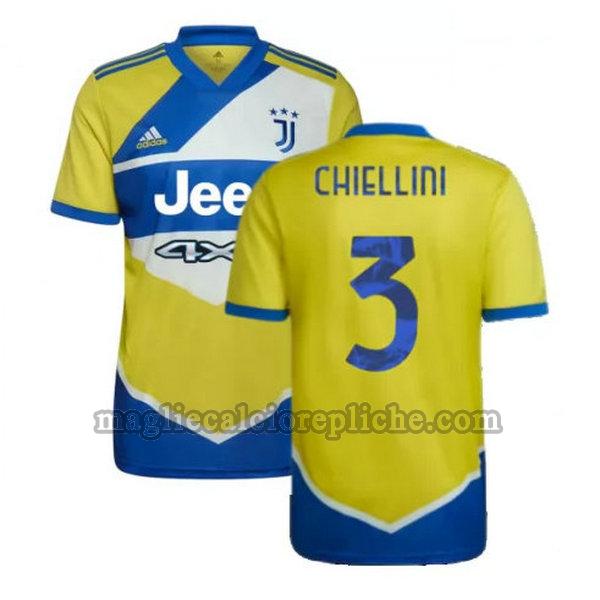 terza maglie calcio juventus 2021 2022 chiellini 3 giallo blu