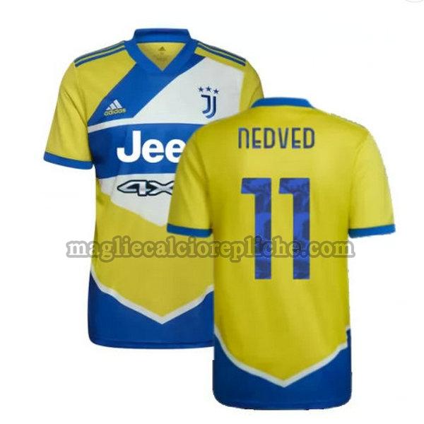 terza maglie calcio juventus 2021 2022 nedved 11 giallo blu