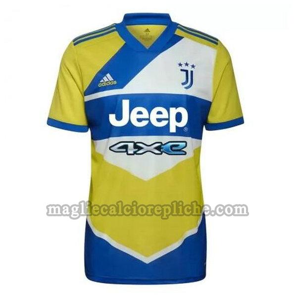 terza maglie calcio juventus 2021 2022 thailandia giallo blu