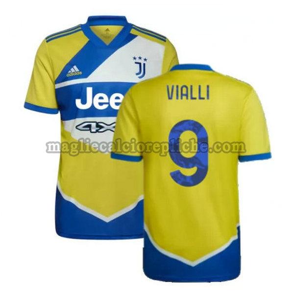 terza maglie calcio juventus 2021 2022 vialli 9 giallo blu