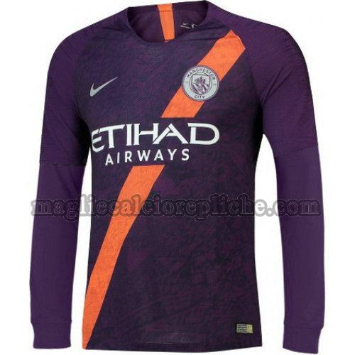 terza maglie calcio manchester city 2018-2019 manica lunga