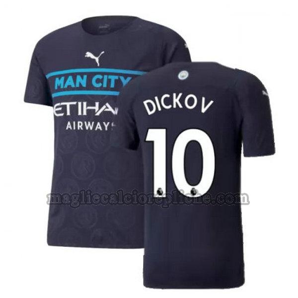 terza maglie calcio manchester city 2021 2022 dickov 10 nero