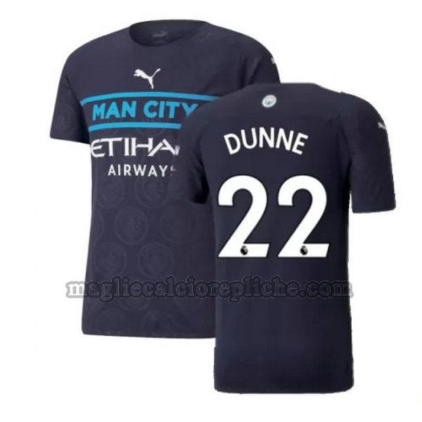 terza maglie calcio manchester city 2021 2022 dunne 22 nero