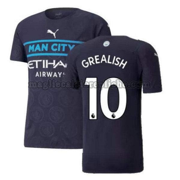 terza maglie calcio manchester city 2021 2022 grealish 10 nero