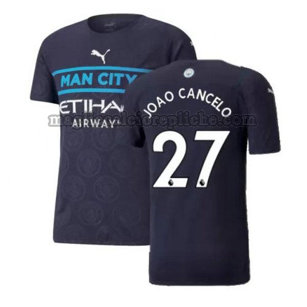 terza maglie calcio manchester city 2021 2022 joao cancelo 27 nero