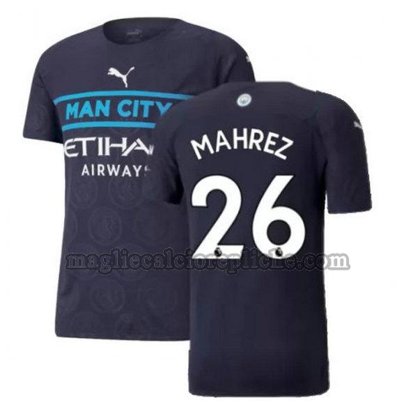 terza maglie calcio manchester city 2021 2022 mahrez 26 nero