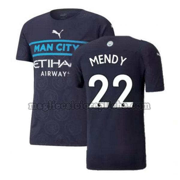 terza maglie calcio manchester city 2021 2022 mendy 22 nero