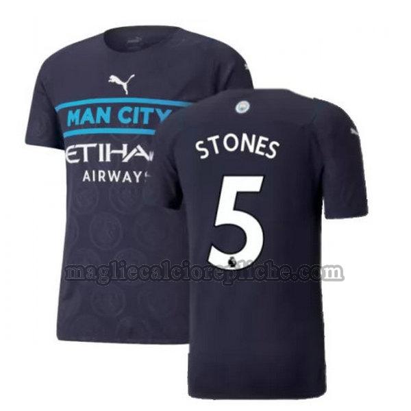 terza maglie calcio manchester city 2021 2022 stones 5 nero