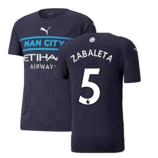 terza maglie calcio manchester city 2021 2022 zabaleta 5 nero