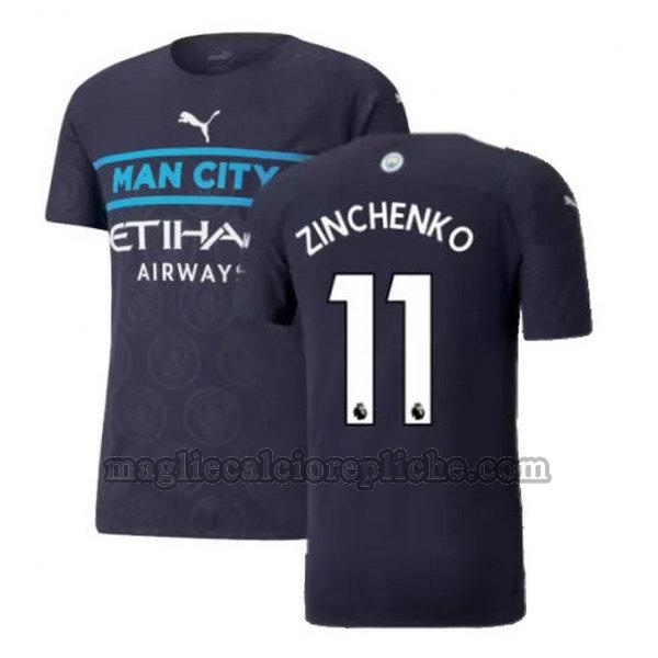 terza maglie calcio manchester city 2021 2022 zinchenko 11 nero