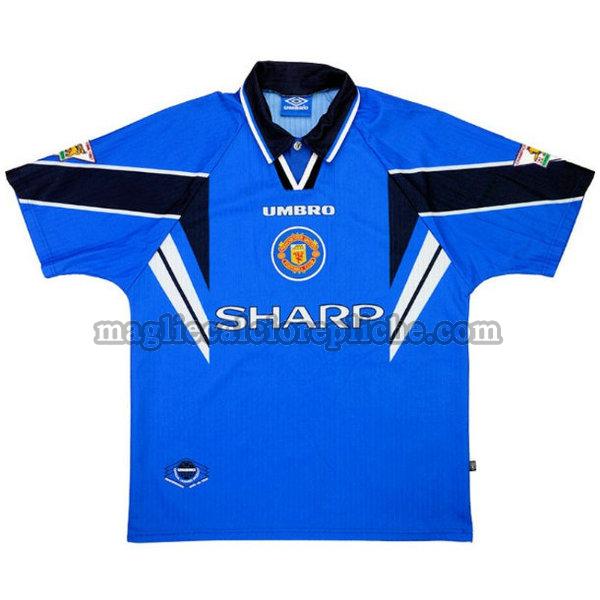 terza maglie calcio manchester united 1996-1997 blu