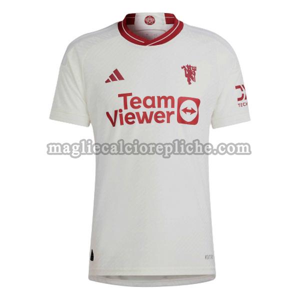 terza maglie calcio manchester united 2023 2024 bianco