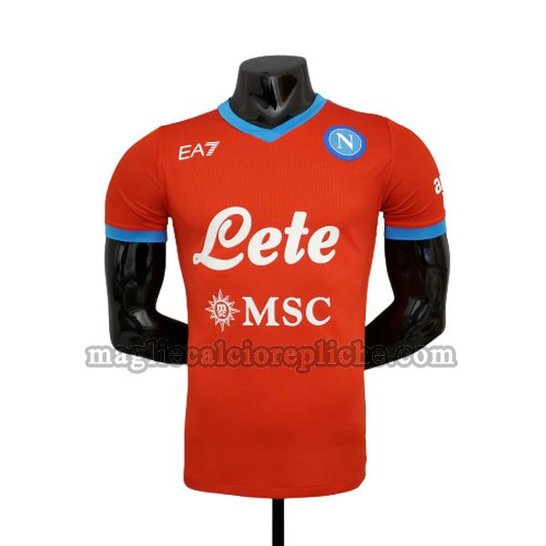 terza maglie calcio napoli 2021 2022 player rosso